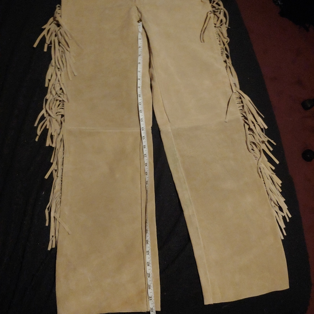 Pioneer Products Fringe Suede Pants - Picture 5 of 5